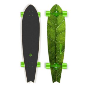 Longboard Street Surfing Fishtail - The Leaf 42"  Zelený Truck Street surfing