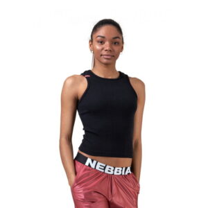Dámský Crop Top Sports Nebbia Labels 516  Black  M Nebbia