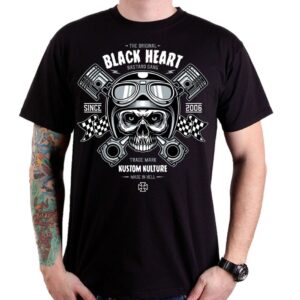 Triko Black Heart Piston Skull  Černá  3Xl Black heart