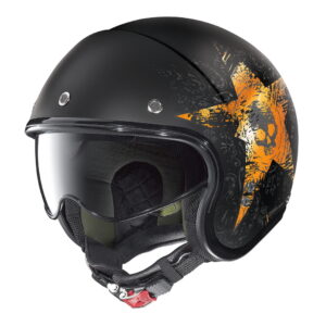 Moto Helma Nolan N21 Star Skull  Flat Black-Orange  3Xl (65-66) Nolan