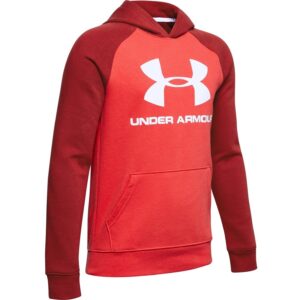 Chlapecká Mikina Under Armour Rival Logo Hoodie  Martian Red  Ys Under armour