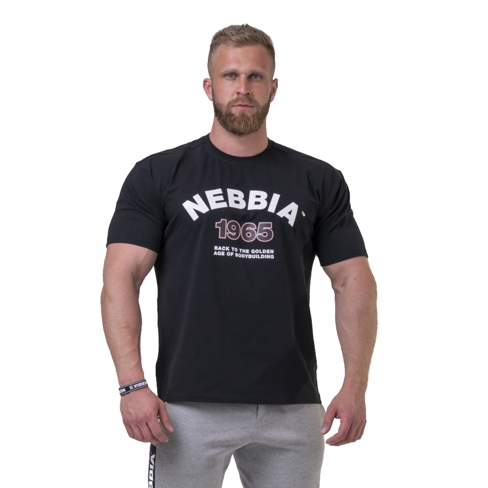 Pánské tričko Nebbia Golden Era 192  Black  M Nebbia