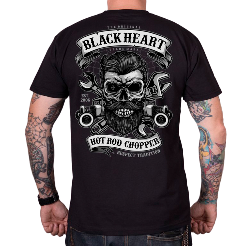 Triko BLACK HEART Respect Tradition  černá  M Black heart