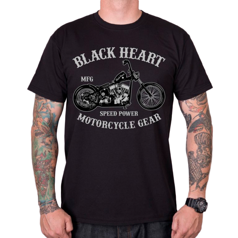 Triko BLACK HEART Chopper  černá  M Black heart