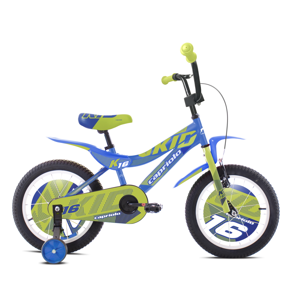Dětské kolo Capriolo Kid 16" - model 2021  modro-limetková Capriolo