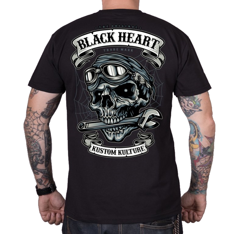 Triko BLACK HEART Trapper  černá  L Black heart