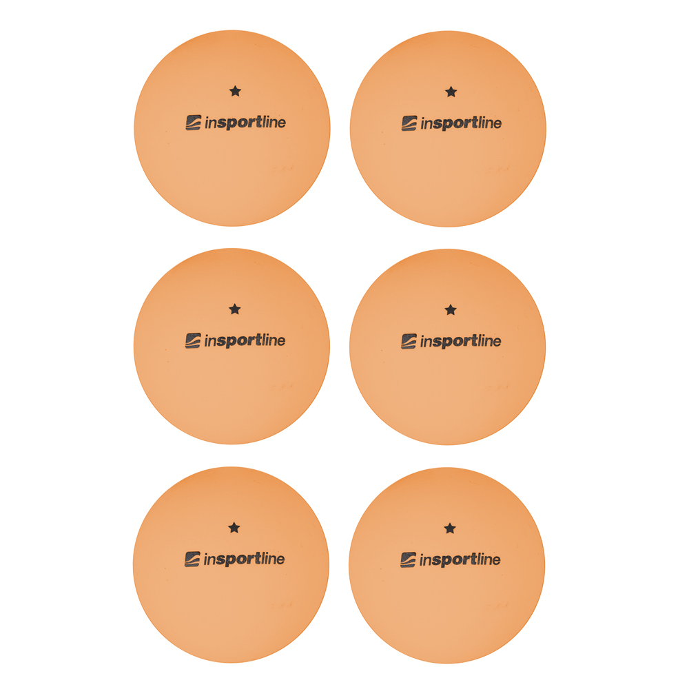 Pingpongové míčky inSPORTline Elisenda S1 6ks  oranžová Insportline