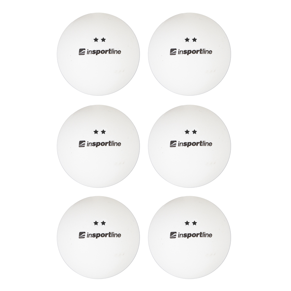 Pingpongové míčky inSPORTline Elisenda S2 6ks  bílá Insportline