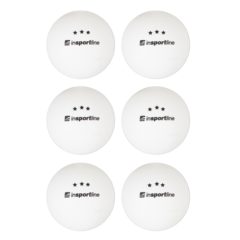 Pingpongové míčky inSPORTline Elisenda S3 6ks  bílá Insportline