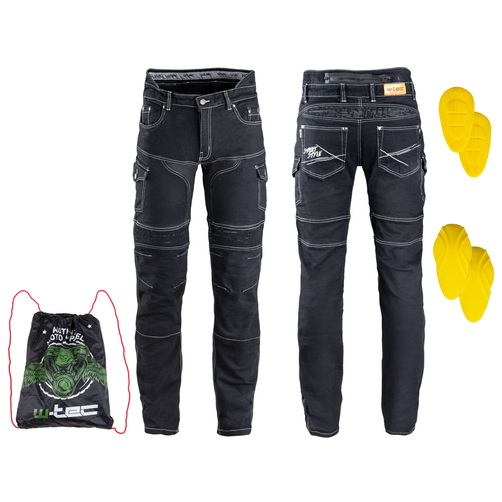 Pánské moto jeansy W-TEC Aredator EVO  černá  30 W-tec