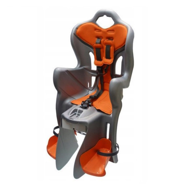 Dětská sedačka na kolo Bellelli B-One Clamp  stříbrná-oranžová Belelli