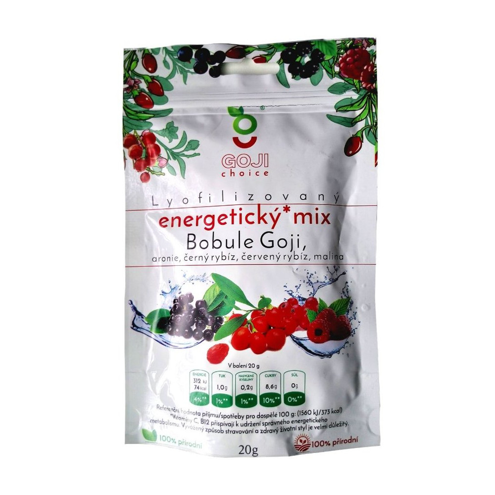 Energetický mix lyofilizované ovoce Goji Choice 20 g Goji choice