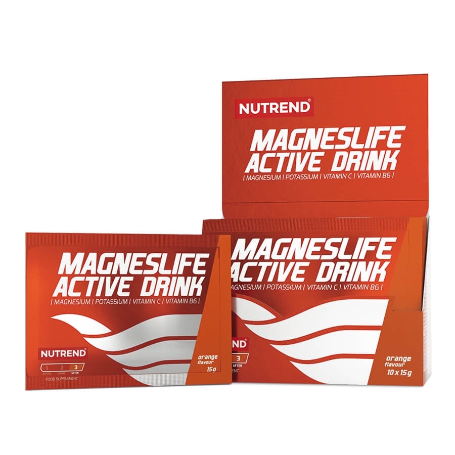Instantní nápoj Nutrend Magneslife Active Drink 1x15g  pomeranč Nutrend