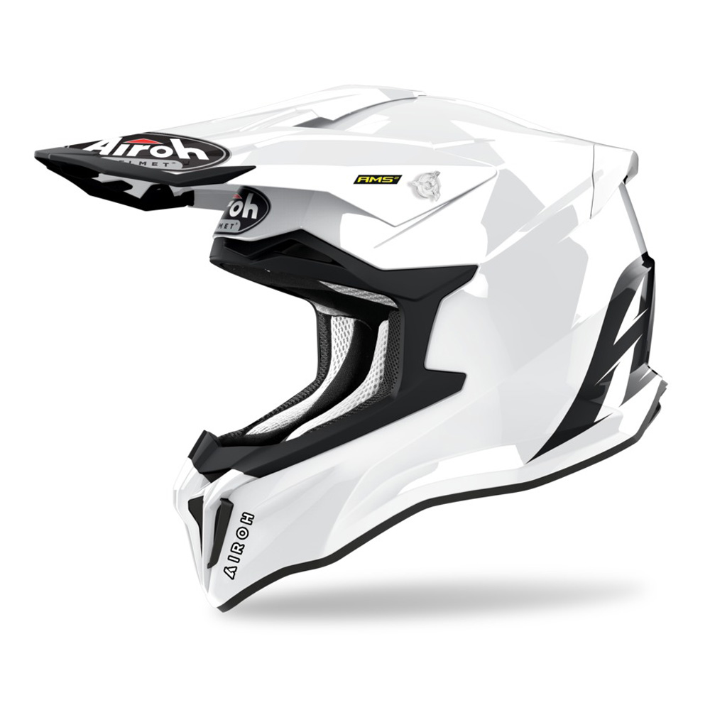 Moto přilba Airoh Strycker Color lesklá bílá 2022  XS (53-54) Airoh