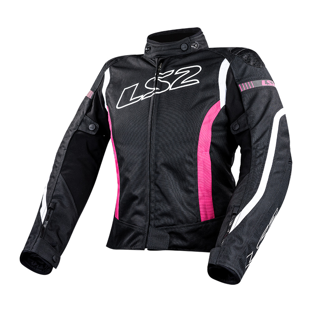 Dámská moto bunda LS2 Gate Black Pink  černá/růžová  XS Ls2