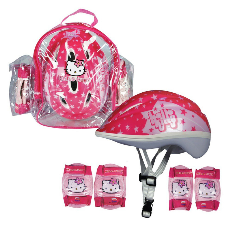Sada chráničů a helmy Hello Kitty s taškou Hello kitty