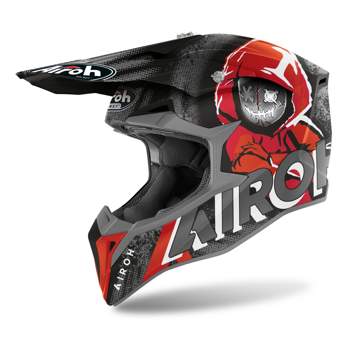 Moto přilba Airoh Wraap Alien červená matná 2022  XS (53-54) Airoh