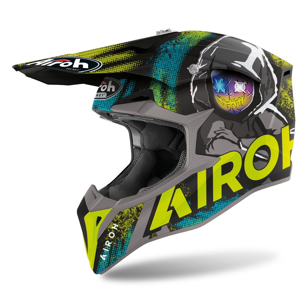 Moto přilba Airoh Wraap Alien žlutá matná 2022  XS (53-54) Airoh