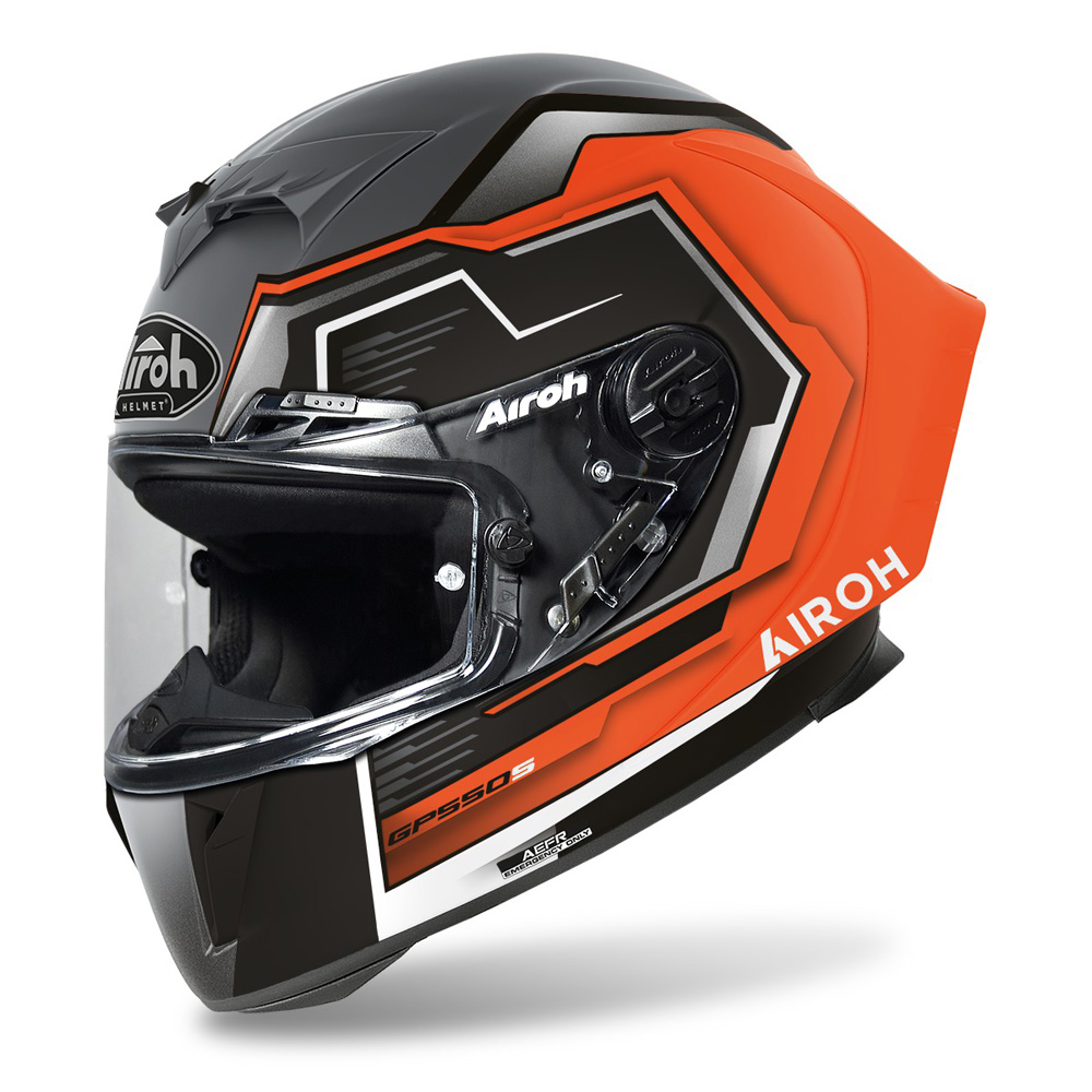 Moto přilba Airoh GP 550S Rush matná oranžová fluo 2022 Airoh