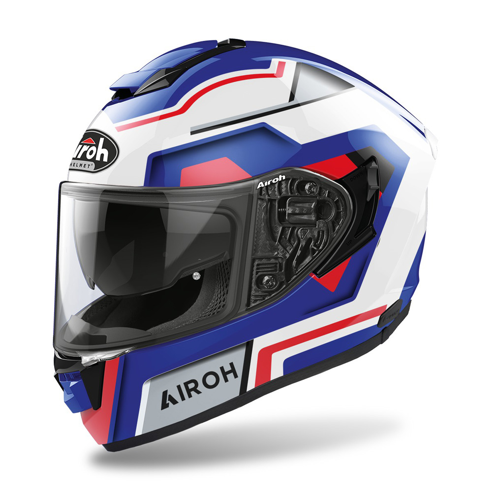 Moto přilba Airoh ST.501 Square lesklá modrá/červená 2022 Airoh
