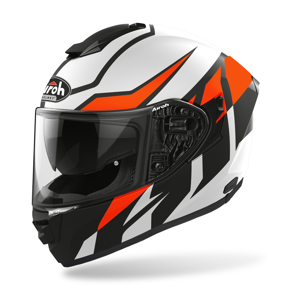 Moto přilba Airoh ST 501 Frost černá/bílá/oranžová-matná 2021 Airoh