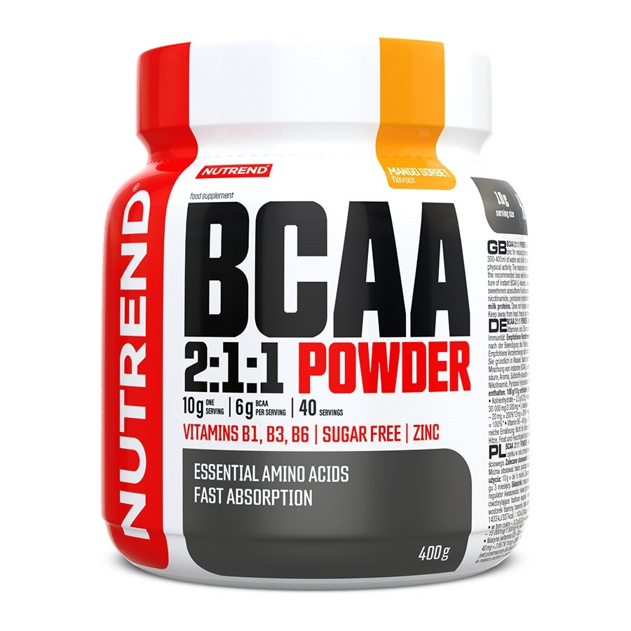 Práškový koncentrát Nutrend BCAA 2:1:1 Powder 400 g  mango Nutrend