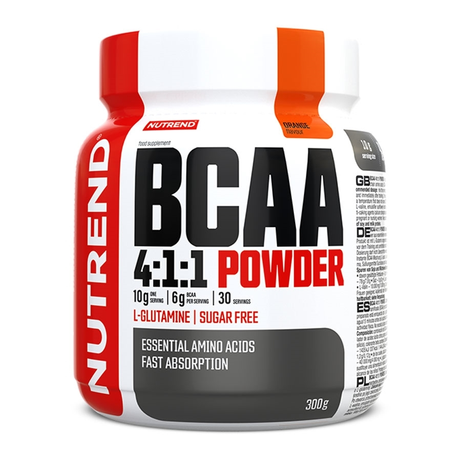 Práškový koncentrát Nutrend BCAA 4:1:1 Powder 300 g  pomeranč Nutrend