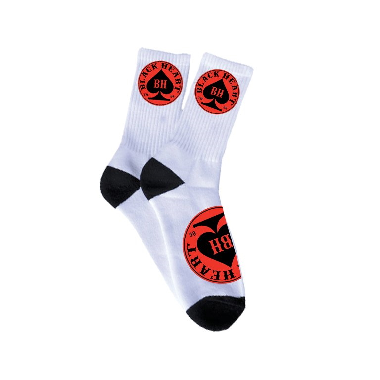 Ponožky BLACK HEART Red Ace Socks  bílo-černo-červená  8-9 Black heart