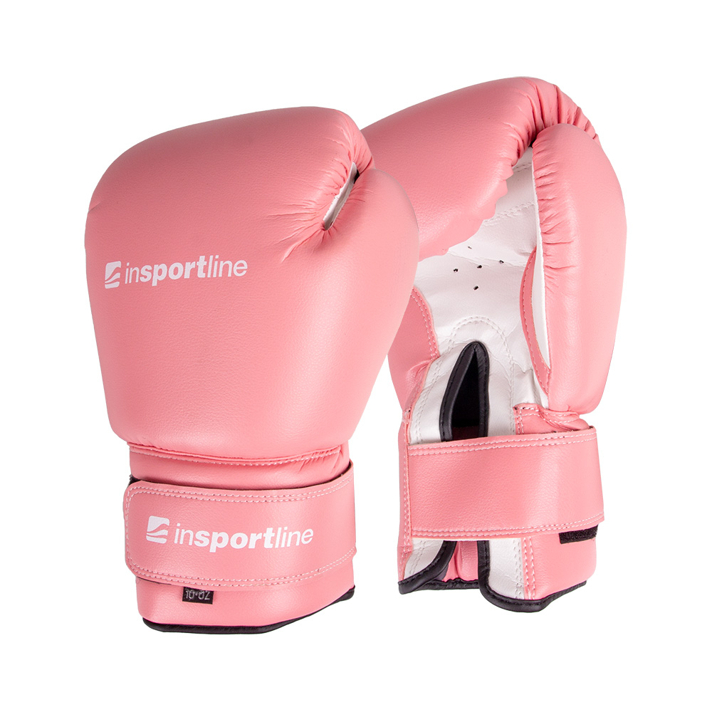 Boxerské rukavice inSPORTline Ravna  růžovo-bílá  4oz Insportline