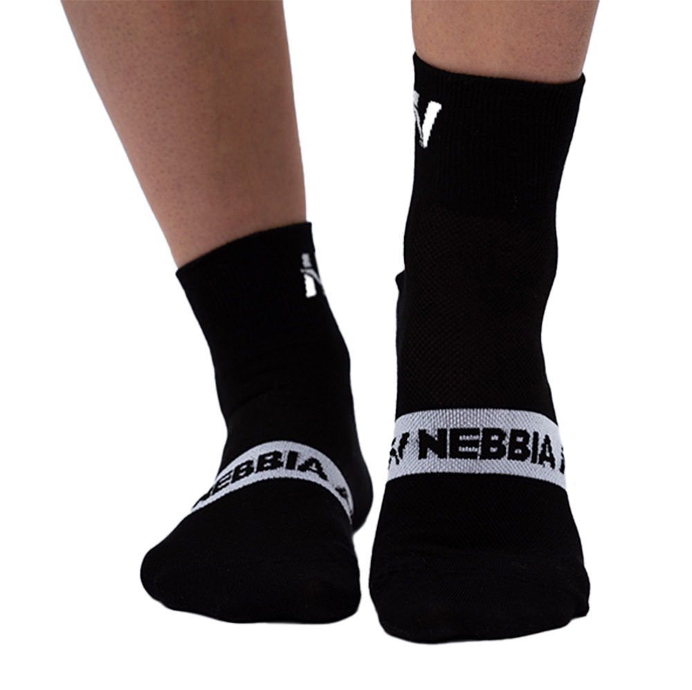 Ponožky Nebbia "EXTRA PUSH" crew 128  Black  39-42 Nebbia