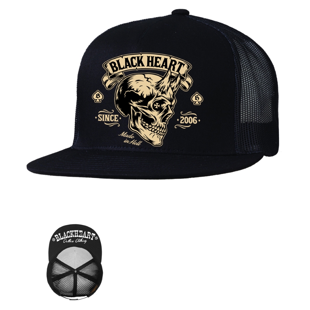 Kšiltovka BLACK HEART Devil Skull Trucker  černá Black heart
