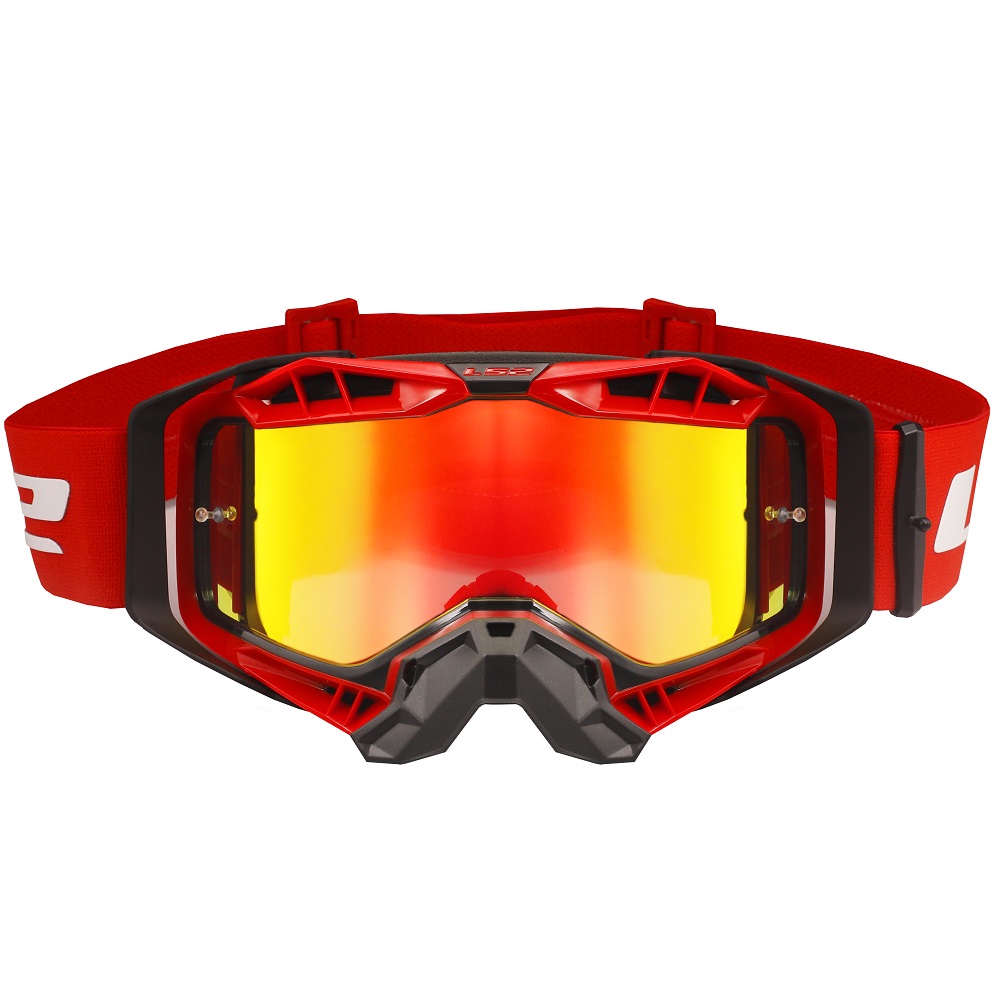 Motokrosové brýle LS2 Aura Pro Black Red iridiové sklo Ls2