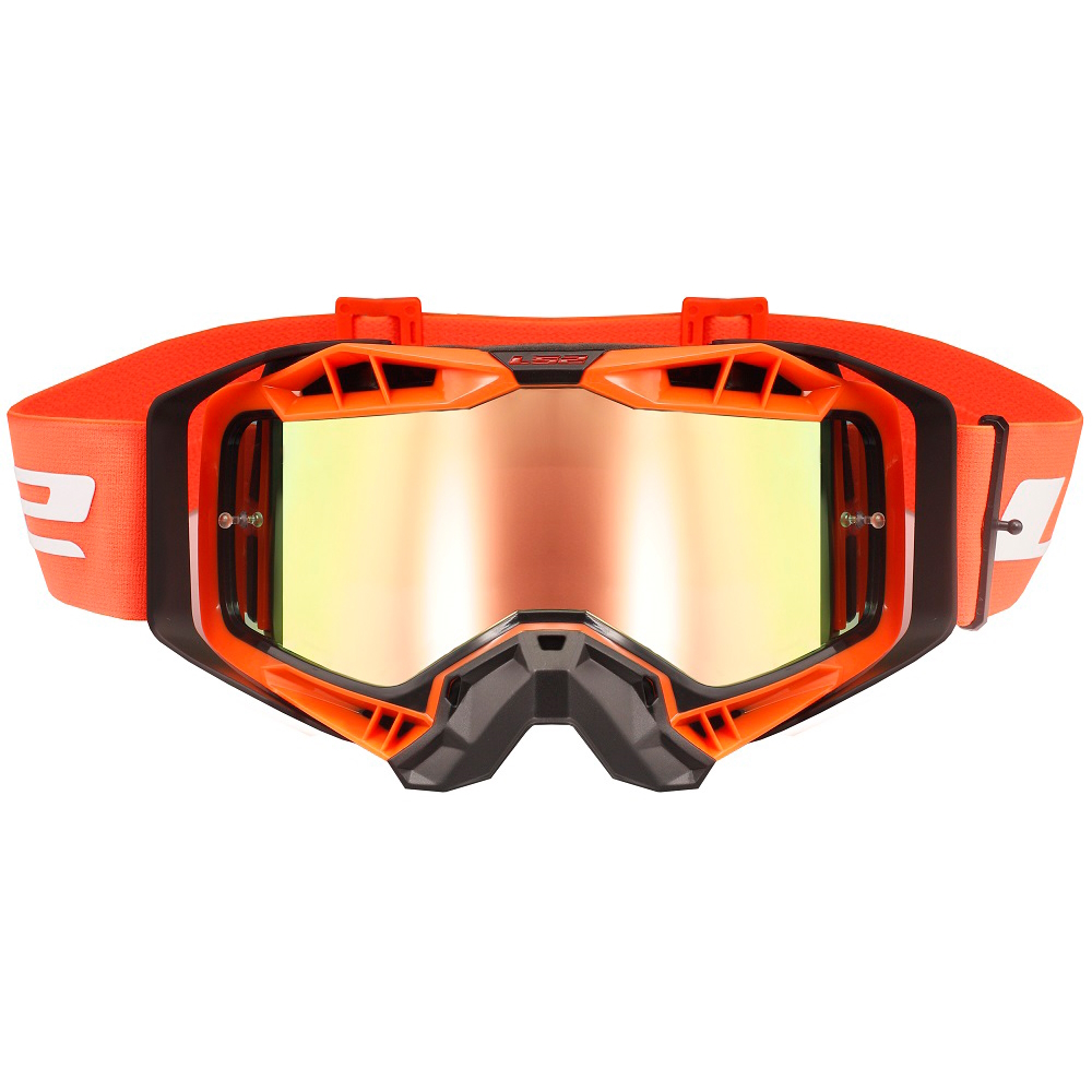 Motokrosové brýle LS2 Aura Pro Black Orange iridiové sklo Ls2