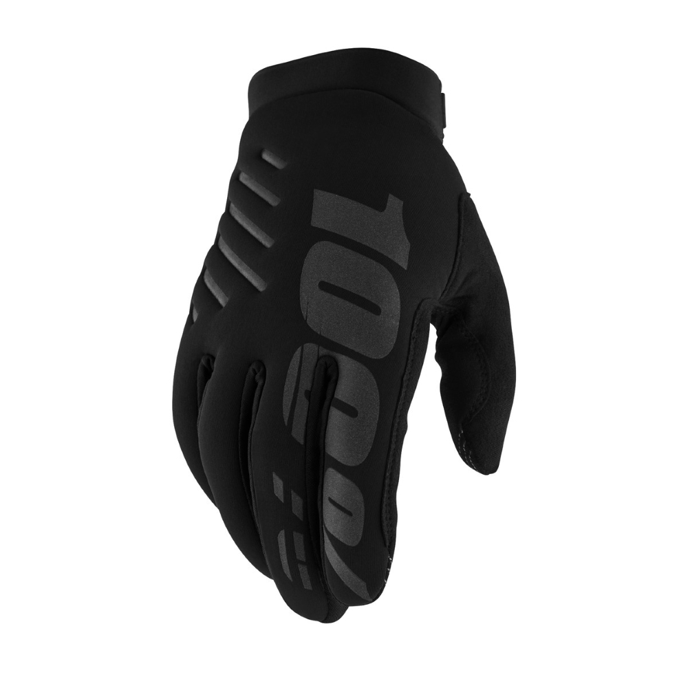 Pánské motokrosové rukavice 100% Brisker černá  černá  M 100%