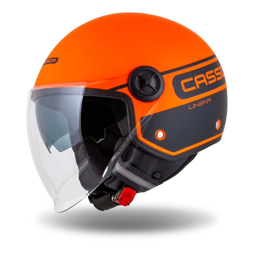 Moto přilba Cassida Handy Plus Linear oranžová matná/černá  XS Cassida
