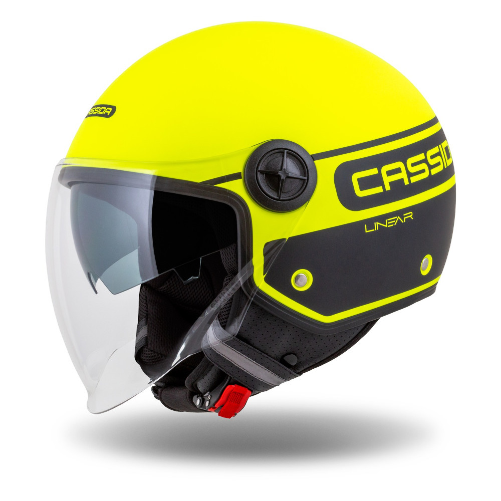 Moto přilba Cassida Handy Plus Linear žlutá fluo matná/černá  XS Cassida