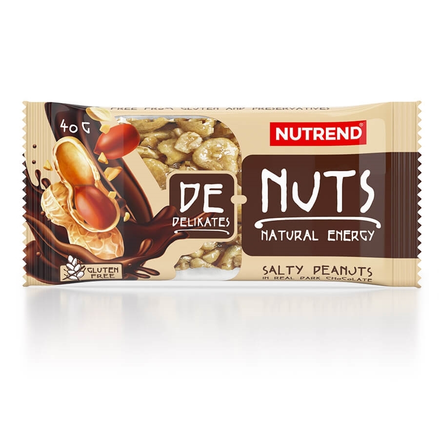Tyčinka Nutrend DeNuts 40g  mandle v hořké čokoládě Nutrend