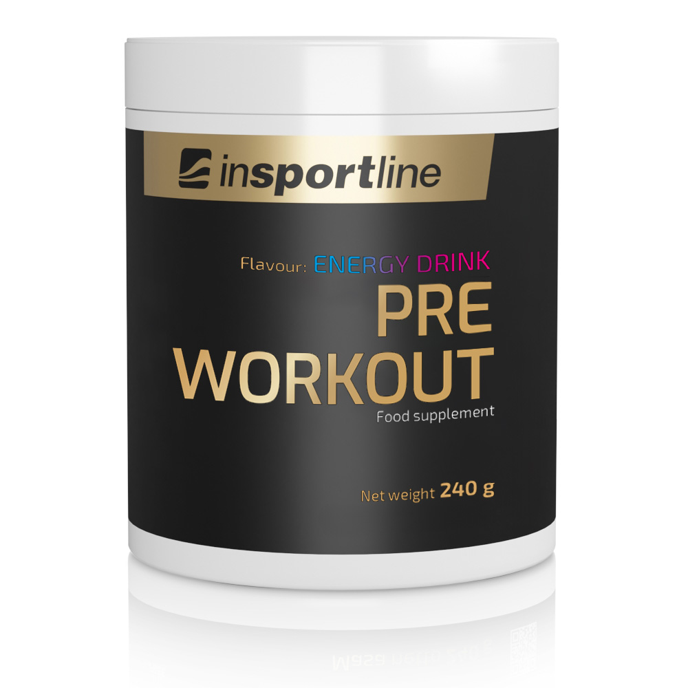 Doplněk stravy inSPORTline Pre Workout příchuť energy drink 240g Insportline