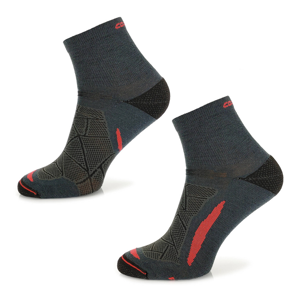 Trekingové Merino ponožky Comodo TREUL02  Black Red  35-38 Comodo