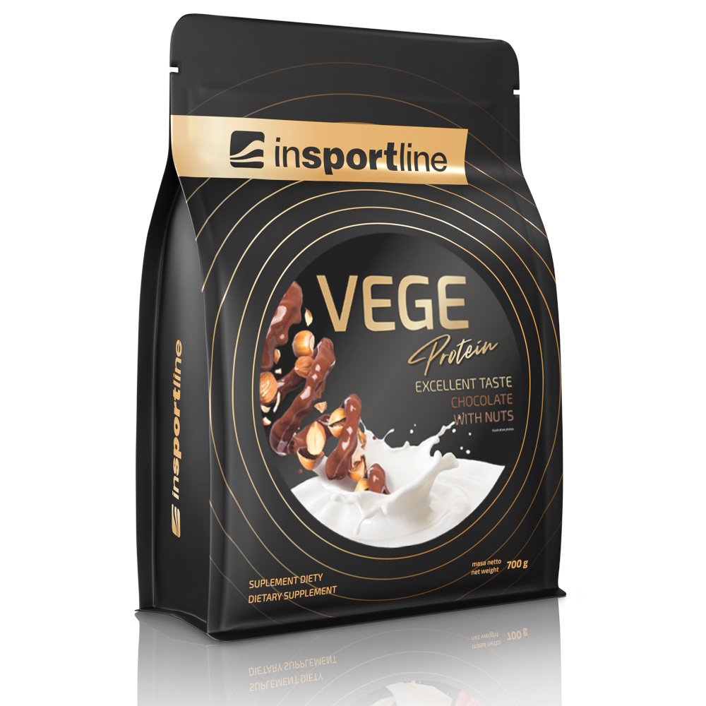 Doplněk stravy inSPORTline VEGE Protein příchuť čokoláda s ořechy 700g Insportline