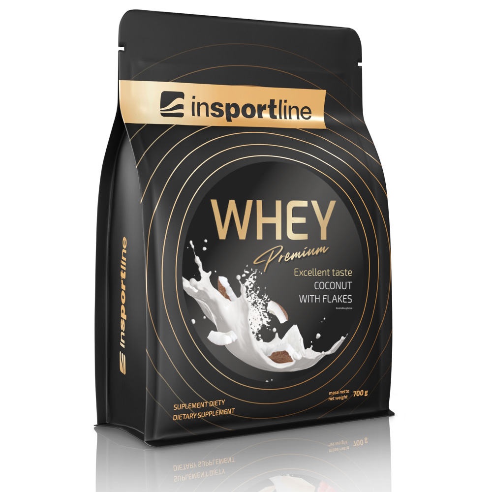 Doplněk stravy inSPORTline WHEY Premium Protein příchuť kokosové vločky 700g Insportline