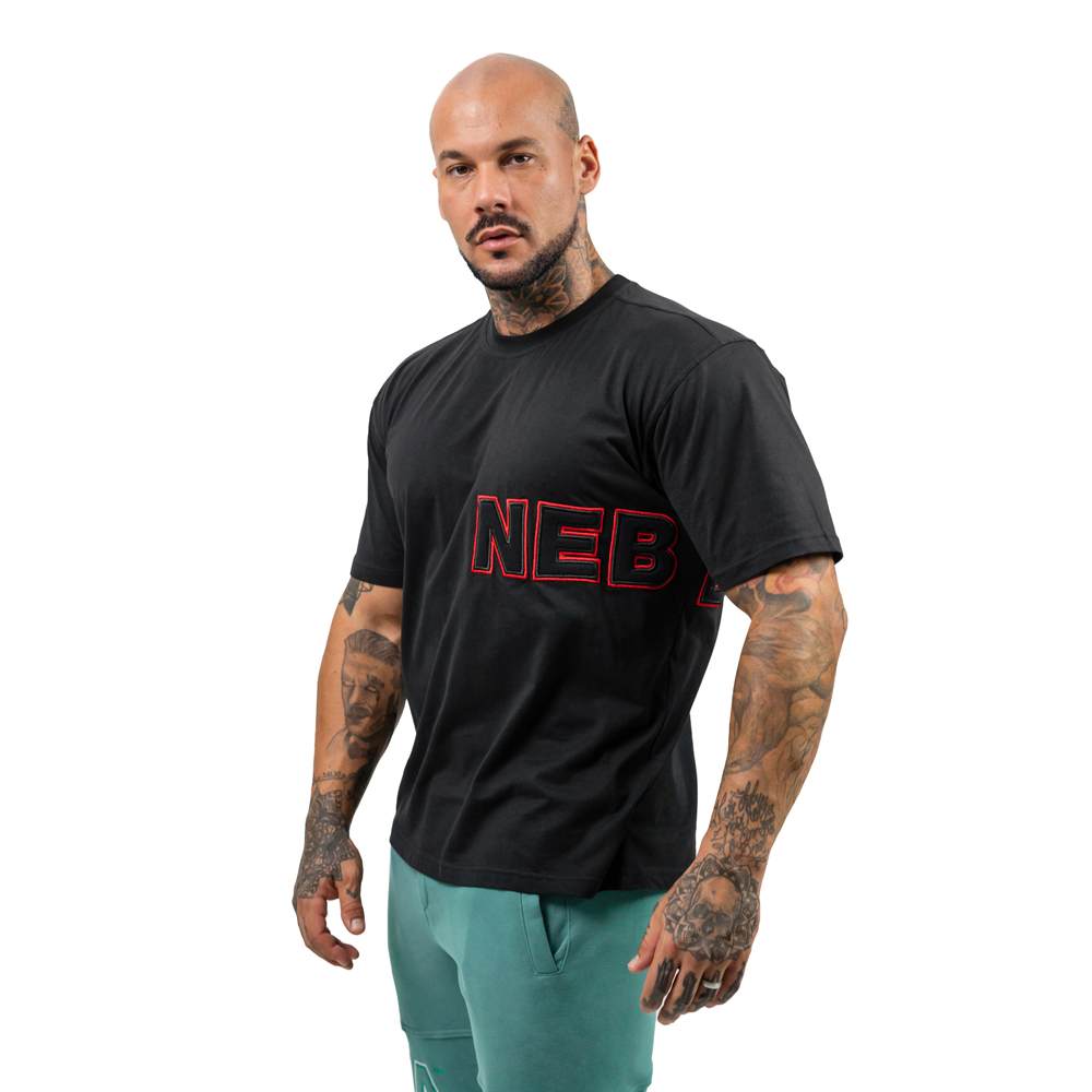 Tričko s krátkým rukávem Nebbia Dedication 709  Black  M Nebbia