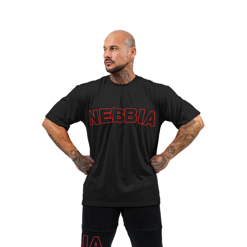 Tričko s krátkým rukávem Nebbia Legacy 711  Black  M Nebbia