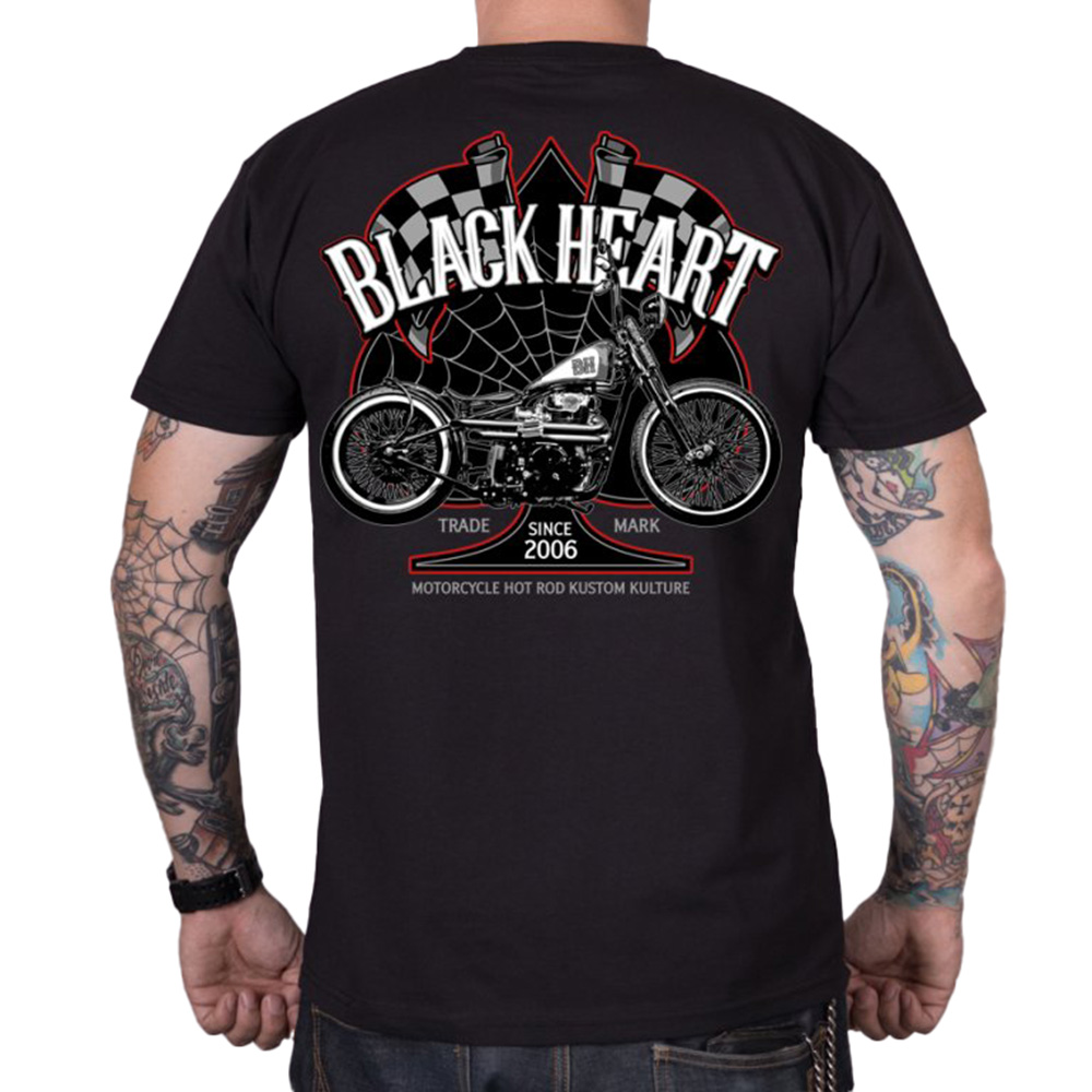 Triko BLACK HEART Chopper Race  černá  M Black heart