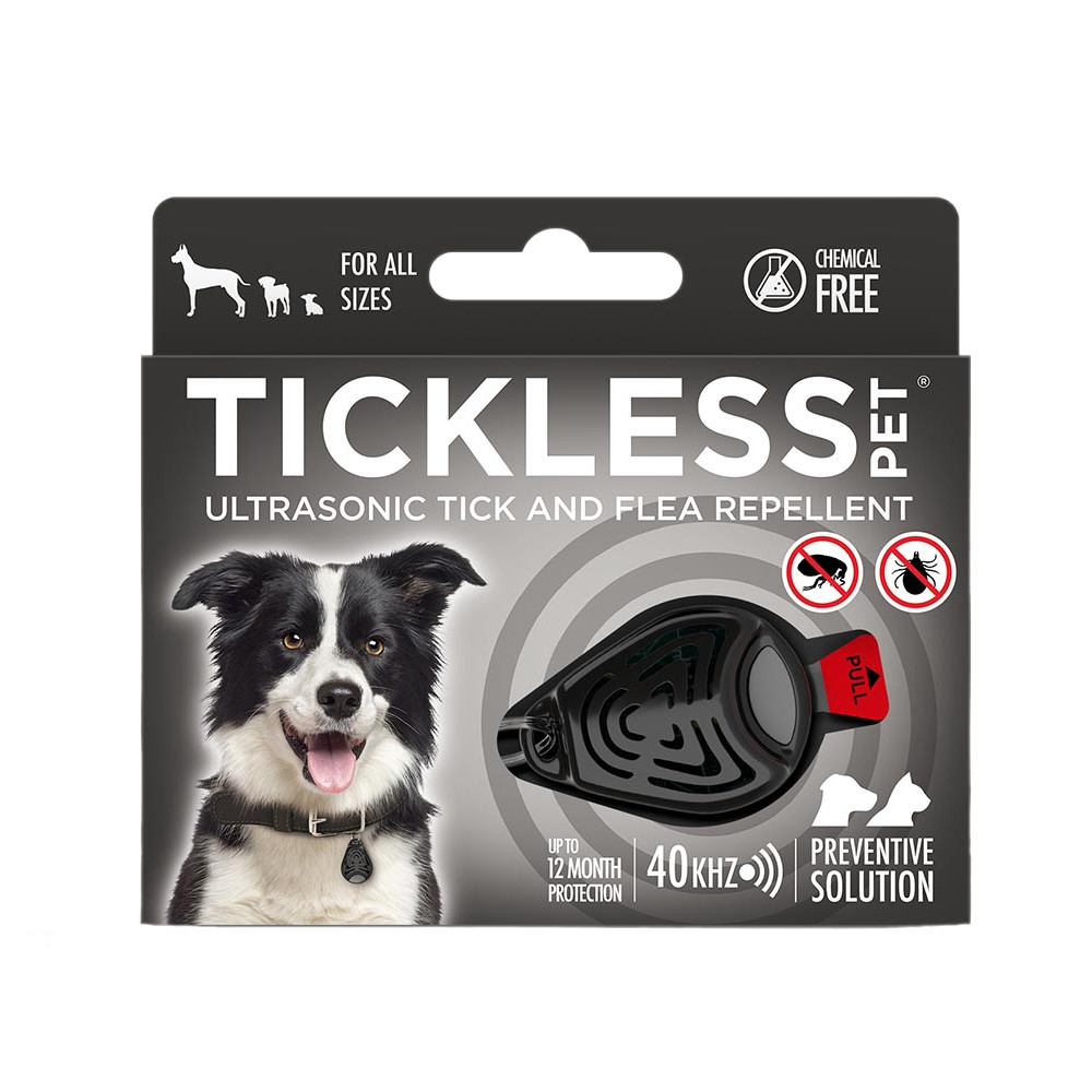 Ultrazvukový repelent proti blechám a klíšťatům Tickless Pet pro zvířata  Black Tickless