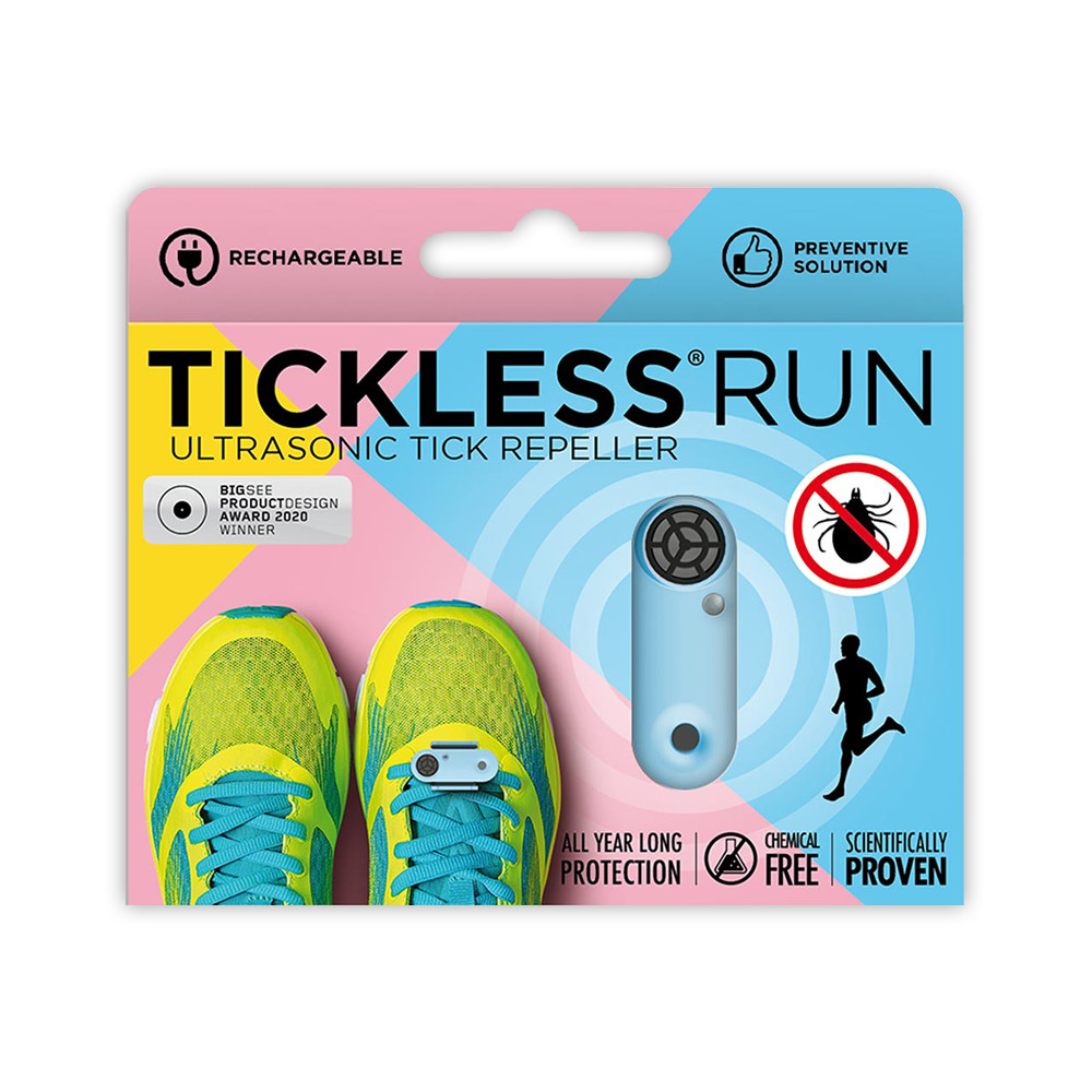 Ultrazvukový repelent proti klíšťatům Tickless Run pro běžce  Blue Tickless